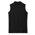 thumbnail image 4 of Débardeur à Col Montant Uni pour Femmes, Tenue Décontractée d'Été, Vacances, Confortable, Extensible, Camisole, Blouse, T-Shirt, 4 of 5