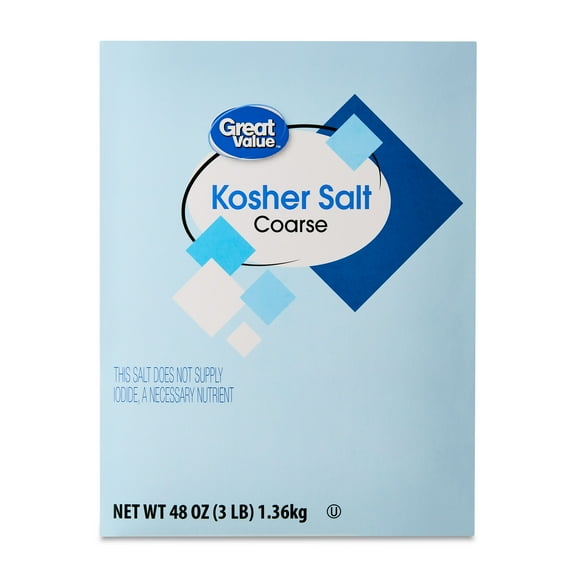 Great Value Coarse Kosher Salt, 48 oz