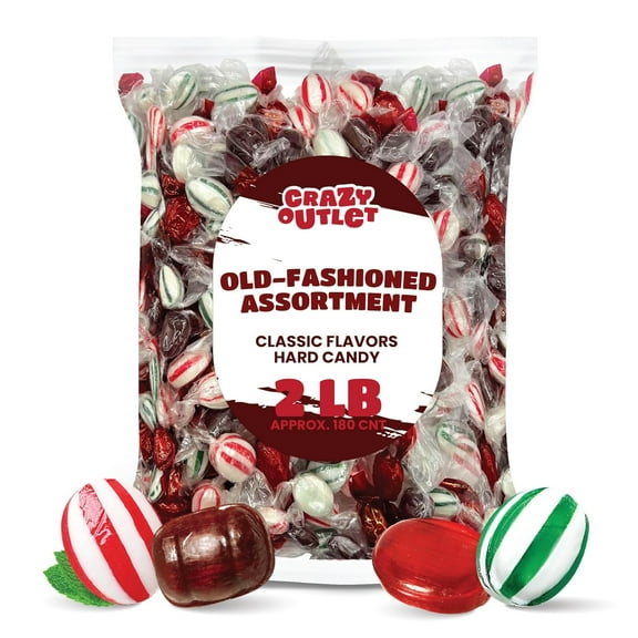 Hostess Hard Candy Assortment Root Beer Barrels, Fruit Filled, Starlights, Mints, Cream Swirls, Bulk Pack 2 Pounds