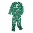 thumbnail image 4 of Seyurigaoka Family Matching Christmas Pajamas Outfit Printing Long Sleeve Blazer and Trousers, 4 of 10