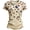 Beige, variant on Women's Short Sleeve Round Neck T-Shirt with AMERICA 250th Anniversary Letter Print, Casual Independence Day Top for Patriotic Celebrations Beige L