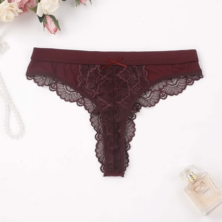 

Vikakiooze 2022 Women Sexy Lace See Through Breathable Thongs Briefs Panties Lingerie Underwear Underwear for Women