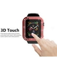 thumbnail image 4 of Njjex Cases for Apple Watch SE & Series 6 5 4 3 2 1 38 40 42 44mm, Double Row Bling Crystal Diamonds Protective Cover PC Plated Bumper Frame Cover for Apple Watch Series 5 4 3 2 1 Nike+ / Edition, 4 of 8