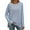1# Blue White, variant on SHIBEVER Womens Striped tops plus size Crew neck Pullovers long sleeve shirt Color Block Side Split fall Tunic Tops for women colthes