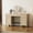 Reclaimed Light Oak, variant on SICOTAS 52.1"W Boho Desk with Drawers & Rattan Accent – Farmhouse Writing Desk with Adjustable Shelf & Soft Close Door – Home Office Computer Desk – Reclaimed Caramel Oak