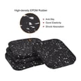 thumbnail image 3 of Uxcell Treadmill Mat-3.9"x3.9" Exercise Equipment Mat for Floor Protection Sound Reduction, Black White 4 Pack, 3 of 5