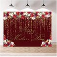 thumbnail image 4 of 40*50in Happy Mother's Day Photography Background Red Golden Flower Photo Backdrops for Women Queen's Day Party Decoration Studio Props Banner, 4 of 7