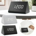 thumbnail image 5 of LMTODLFG Wooden Alarm Clock, Smart LED Digital Clock for Bedroom/desks, Upgraded with Time Temperature, Adjustable Brightness and Voice Control, Humidity Displaying, 5 of 5