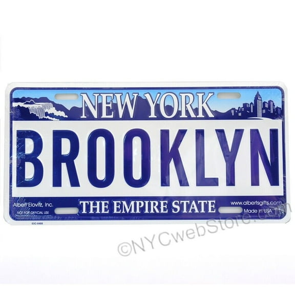 Souvenir Brooklyn NYC License Plate - Embossed 6x12 In