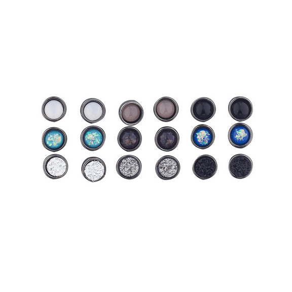 Lux Accessories Hematite Assorted Circle Stone Multi Earring Pack Set 9 pics