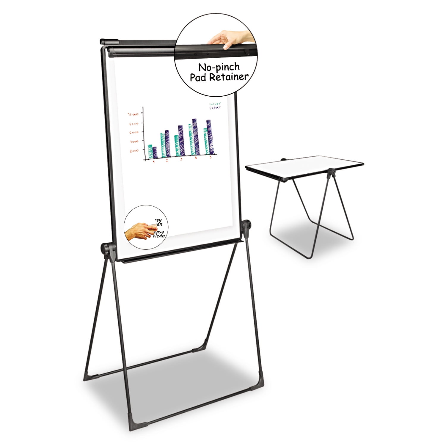 Universal Foldable DoubleSided Dry Erase Easel, Two Configurations