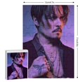 thumbnail image 2 of Johnny Depp Jigsaw Puzzle, Wood Puzzles Adult, 35 PCS Jigsaw Puzzle Perfect for Game Nights, 2 of 7