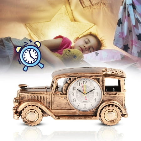 Multi function Desk Alarm Clock Classical Vintage Car Alarm Clock Gift Bronze