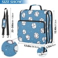 thumbnail image 2 of FORMRS Zipper Binder with Shoulder Strap 2-inch Ring 500 Sheet Capacity File Bag, Baseballs Pattern, 2 of 5