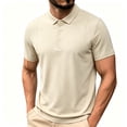 thumbnail image 2 of Dolkfu Button Shirts&nbsp;for Men Collared Short Sleeve Yellow Retro Vintage Polos Modern Minimalist Plaid Tops Khaki,Xxl, 2 of 6