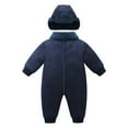 thumbnail image 3 of UAMVSH Baby Winter Clothes Infant Boys Girls Snowsuit with Hood Comfy Soft Warm Romper Jumpsuit Fleece Lined Lapel Long Sleeve Onesies, 3 of 3