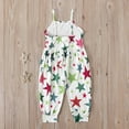 thumbnail image 6 of Odeerbi Toddler Romper Baby Boys Girls Independence Day Clothes Children Summer Backless Romper Sling Sleeveless Short Jumpsuit Green, 6 of 9