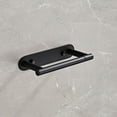 thumbnail image 4 of Portarrollos de papel higiénico de acero inoxidable moderno dispensador de rollos de papel higiénico de pared Negro, 4 of 8