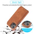 thumbnail image 6 of SaniMore for iPhone 14 Plus 6.7" Case [RFID Blocking], Camera Protection Card Slot Ultra-Thin PU Leather Magnetic Wallet Cover with Practical Bracket Shockproof Protective Shell, Brown, 6 of 7