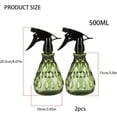 thumbnail image 2 of 2 Pcs Spray Bottles, 500 ml/17 oz Empty Water Spray Bottles, Plastic Reusable Adjustable Mist Sprayer Squirt Bottles Containers Refillable for Cleaning Solutions, Gardening, Plants (Green), 2 of 12