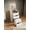 White, variant on 3 in 1 Flip Top Vanity Desk with Lighted Mirror, Clear Glass Tabletop Makeup Vanity Set with 3 Drawers & Stool, Compact Dressing Table for Bedroom Small Space