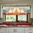 thumbnail image 3 of Yayeee Kitchen Curtains Tier Set of 2 Light Filtering 57"x24" Over Sink Window Panels, Beige Glasses, 3 of 7