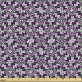 thumbnail image 2 of Mosaic Sofa Upholstery Fabric by the Yard, Optical Art Style Floral Motifs with Illusion Geometric Diamond Shapes Rhombus, Decorative Fabric for DIY and Home Accents, Purple and Lilac by Ambesonne, 2 of 5