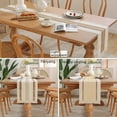 thumbnail image 2 of Nordic Simple Light Luxury Cotton and Linen Table Runner Color Matching Tassel Long Tablecloth Holiday Tea Table Runner Decoration, 2 of 7