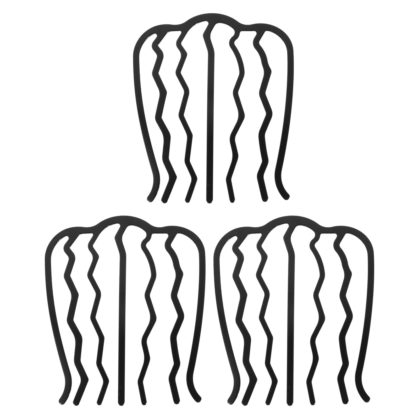 Hair Fork Stick Side Combs Pin Hairstyle Flexible Paint Alloy Teeth