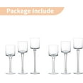 thumbnail image 6 of Glass Tealight Candle Holders: Set of 6 Tall Candle Stands for Dinner Table Centerpiece - Stemmed Candleholders for Pillar Floating Candles, 6 of 7