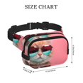 thumbnail image 4 of Fotbe Cool Cat Pink Sunglasses Cangurera Cuadrada con Estampado de Doble Capa, Bolsa de Cintura Ajustable Mini para Hombres y Mujeres, 4 of 9