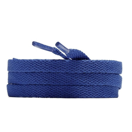 

3Pair 24 27 36 45 63 72 Inch Flat Shoelaces Replacement for Sneakers Boots Blue