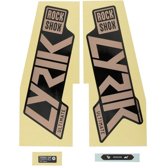 Rockshox Fork Decal Kit - Lyrik Ultimate, 27.5"/29", Matte Copper Foil/High Gloss Black
