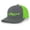 Charcoal/Neon Green, variant on Freshwater Fish Forest Mountain Scenic Catfish Mens Embroidered Mesh Back Trucker Hat, Charcoal/Black