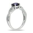 thumbnail image 3 of Everly Women's Created Sapphire 10K White Gold Engagement Ring, 3 of 6