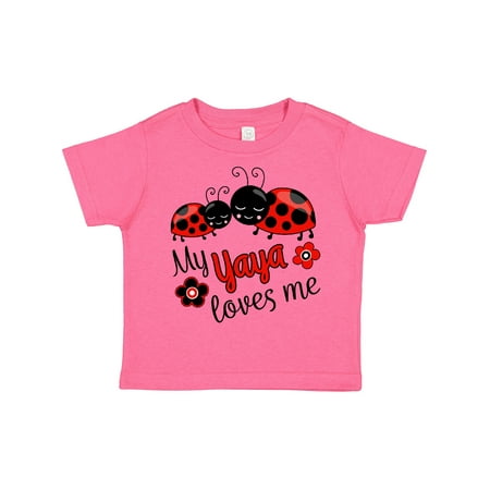 

Inktastic My Yaya Loves Me with Cute Ladybugs Gift Toddler Boy or Toddler Girl T-Shirt