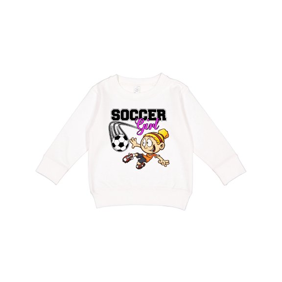 Inktastic Soccer Girl Toddler Sweatshirt
