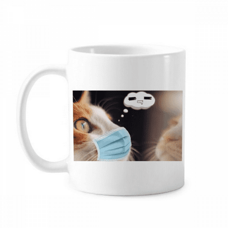 

Hungry Lovely Head Cat Expressions Mug Pottery Cerac Coffee Porcelain Cup Tableware