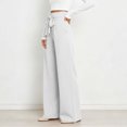 thumbnail image 7 of Tqcoqu Women's High Waisted Wide Leg Lounge Pants, Lightweight Loose Work Elastic Casual Outfits Trousers with Pockets, 7 of 7
