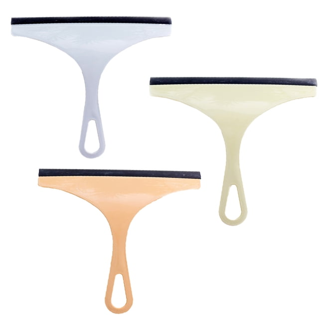 Limpiador para baño, escobilla de goma multiusos para puerta de ducha, limpiaparabrisas de vidrio (piezas de 3)