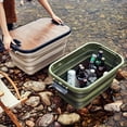 thumbnail image 4 of 1set Outdoor Camping Folding Storage Box, With Wooden Lid, Picnic Basket Table Set, Field Cooking Hiking Camping Storage Basket, Camping Food Drink Storage Basket, For Camping Picnic Car Trunk, 4 of 23