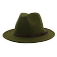 thumbnail image 2 of RYKJLWY Cowboy Hat Hat With Belt Men Women Unisex Festival Spring Winter Wedding Prom Hat Western Hats for Men（Army Green,One Size）, 2 of 2