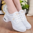 thumbnail image 3 of Zapatillas de deporte informales para mujer, zapatos de baile de Jazz, color blanco, para verano, malla para exteriores, para niñas, baile moderno de Hip Hop, zapatos deportivos para mujer adulta, 3 of 4