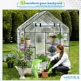 thumbnail image 4 of OGrow Mini Walk In Greenhouse for Outdoors Portable Green House 3 Tiers 12 Shelves 15lbs, 4 of 6