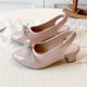 thumbnail image 2 of Sandalias de Tacón Alto para las Mujeres Punteado Strass Arco Estilo Verano Zapatos de Rendimiento para las Mujeres de la Escuela Secundaria Y los Niños, 2 of 9