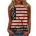 thumbnail image 2 of Wiyuqeen Womens Stars Striped Tank Tops American Flag Tank Tops 4th of July Sleeveless Shirts Crew Neck Plus Size Tanks Memorial Day Gifts, 2 of 4