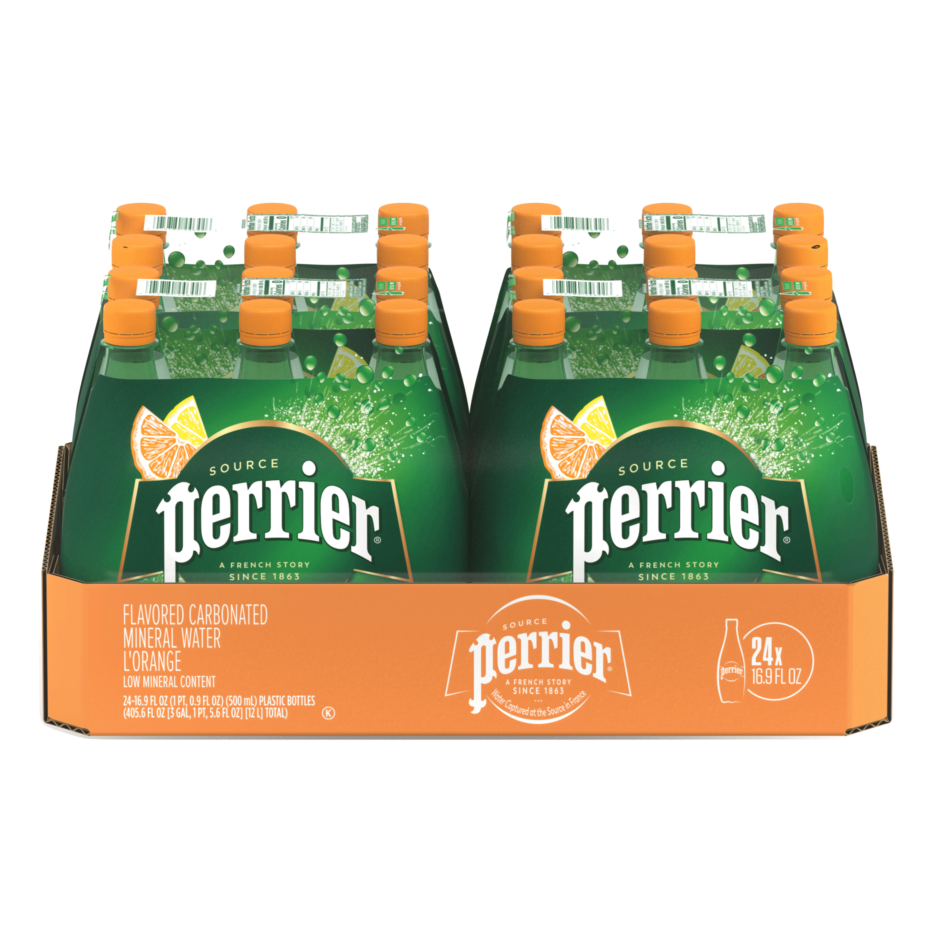 PERRIER L’Orange/Lemon Orange Flavored Carbonated Mineral Water