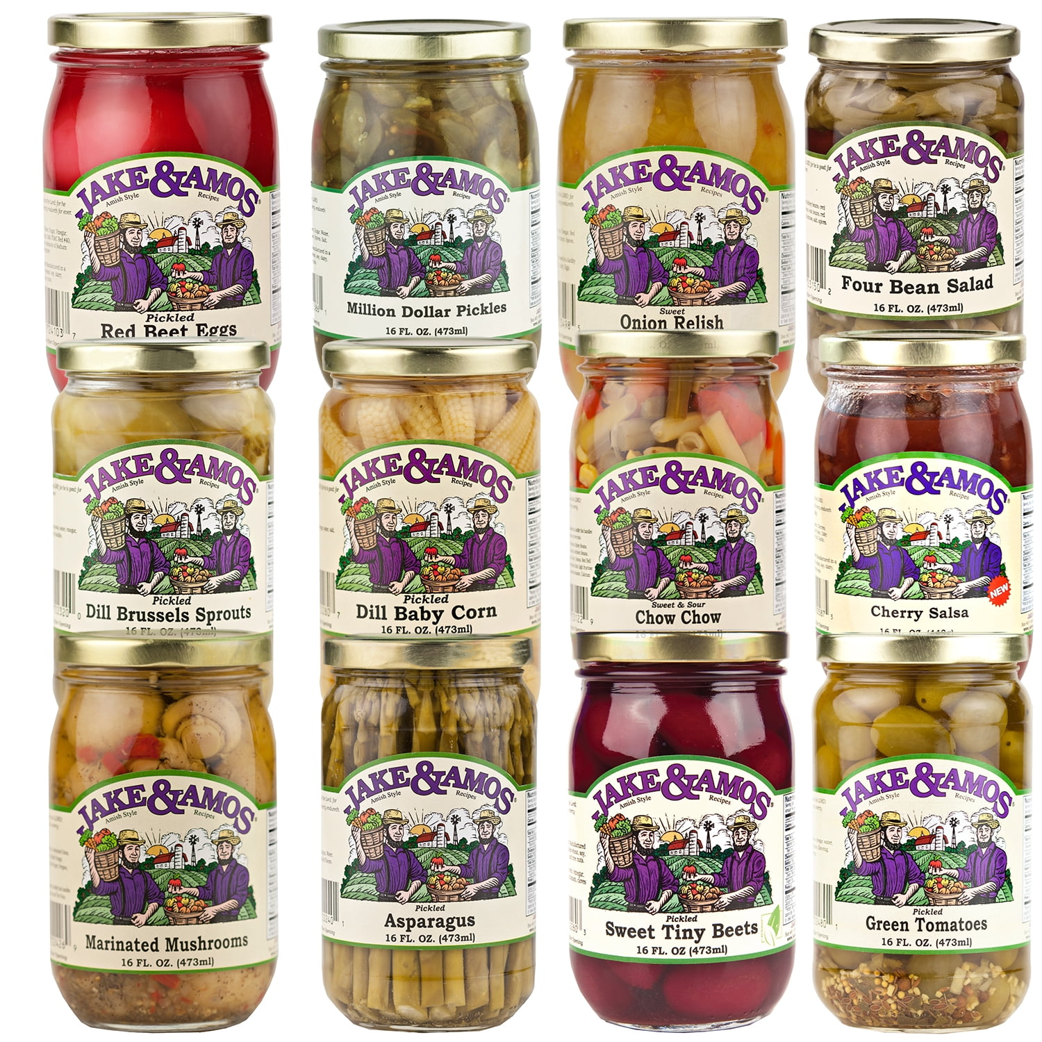 Jake & Amos Pickles, Pickled Vegetables and Salsa Mega Gift Pack (116