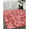 thumbnail image 3 of Ahgly Company Machine Washable Indoor Square Transitional Ruby Red Area Rugs, 8' Square, 3 of 7
