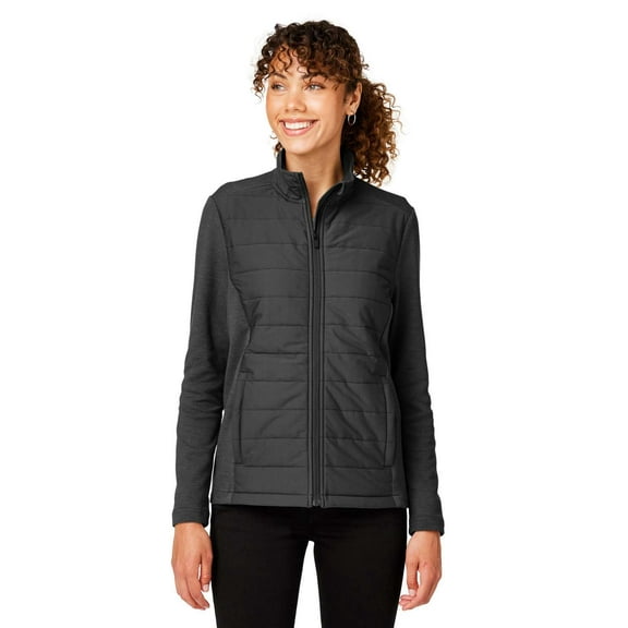 Devon & Jones DG704W Women's New Classics Charleston Hybrid Jacket-Black/ Melange Black-XL